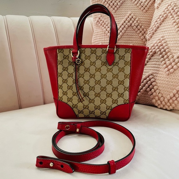 Gucci Handbags - ✨SOLD✨Gucci Small Red GG Bree Tote Crossbody Bag